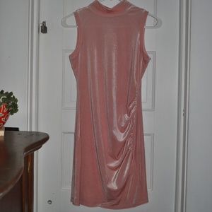 Light Pink Velour Mini Dress